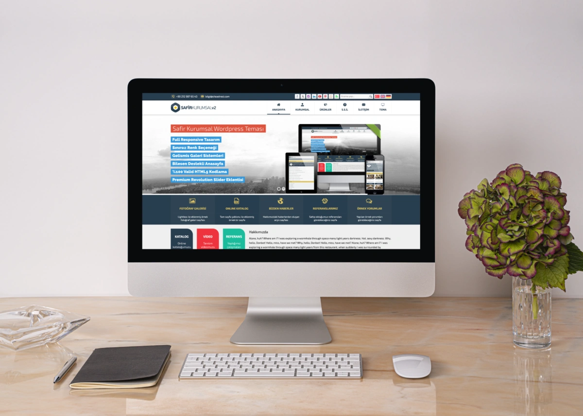 Safir Kurumsal WordPress Teması